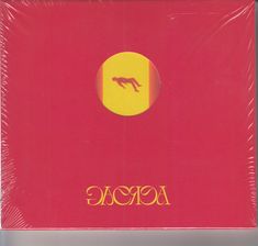 Text: "ДБЯDA". Illustration: Gelber Kreis, rote Silhouette einer liegenden Person, roter Hintergrund.