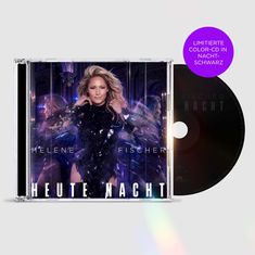 "HEUTE NACHT" steht groß unten. CD-Hülle zeigt eine Frau in glitzerndem Outfit. Sticker: "LIMITIERTE COLOR-CD IN NACHT-SCHWARZ".