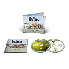 Text: "THE BEATLES ANTHOLOGY 4". Zwei CDs und ein CD-Booklet mit Collage.
