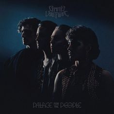 "Greta Van Fleet" oben, "PALACE FOR THE PEOPLE" unten. Vier Silhouetten nebeneinander vor dunklem Hintergrund.
