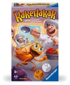 Gunter Baars: Ravensburger 22446 - Kakerlakak, Mitbringspiel für 2-4 Personen, Kinderspiel ab 5 Jahren, kompaktes Format, Reisespiel, Brettspiel, SPL