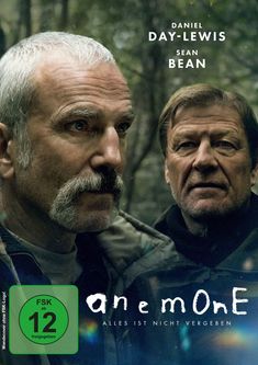 Daniel Day-Lewis und Sean Bean in einem Wald. Titel: "Anemone". Text: "ALLES IST NICHT VERGEBEN", FSK 12.