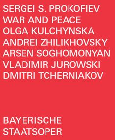 Serge Prokofieff (1891-1953): Krieg und Frieden op.91, BR