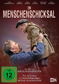 Oben: Namen der Schauspieler. Groß: "Ein Menschenschicksal". Unten: Filmemacher und Autor. Mann hält Kind hoch.