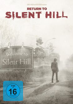 "Return to Silent Hill", "Welcome to Silent Hill", "Vorab-Cover", "FSK ab 16". Bewölkte Landschaft mit einer Person, die einen nebligen Weg hinuntergeht.