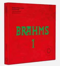 Auf rotem Hintergrund steht in Grün: "BRAHMS 1". Oben klein: "Berliner Philharmoniker, Kirill Petrenko".