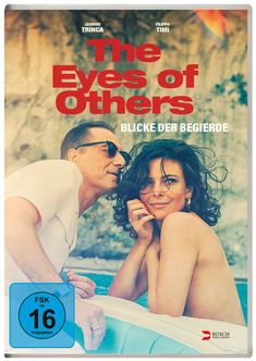 Text: "The Eyes of Others", "Blicke der Begierde", "Vorab-Cover", "FSK 16 beantragt". Zwei Personen in sommerlicher Szene.
