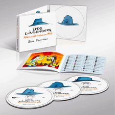 Box-Set mit drei CDs und einem Booklet. Aufschrift: "Udo Lindenberg, Alles unter einem Hut, Eure Favoriten". Enthält Illustrationen.