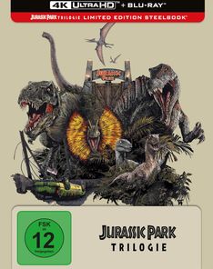 Steven Spielberg: Jurassic Park Trilogie (Ultra HD Blu-ray & Blu-ray im Steelbook), UHD