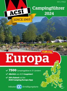 Europa 2024, Campingführer ACSI, Buch