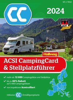 Europa 2024, CampingCard & Stellplatzführer ACSI, Buch