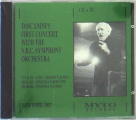 Toscanini's First Concert with the NBC Symphony Orchestra, CD