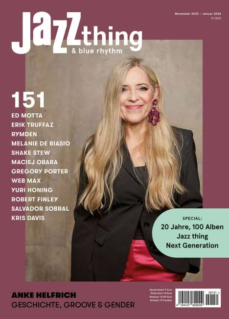 Zeitschriften: JAZZthing - Magazin für Jazz (151) November 2023 - Januar 2024, Zeitschrift