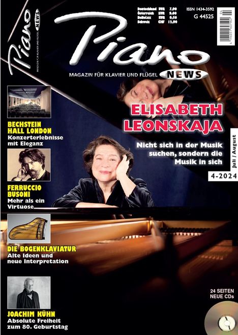 Zeitschriften: PIANONews - Magazin für Klavier &amp; Flügel (Heft 4/2024), Zeitschrift