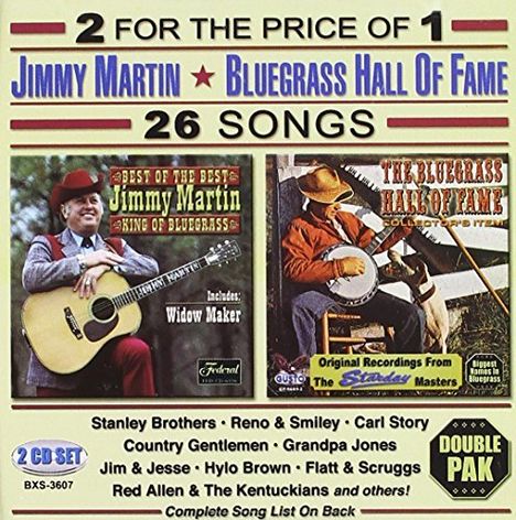 Jimmy Martin: King Of Bluegrass / Bluegrass Hall Of Fame, 2 CDs