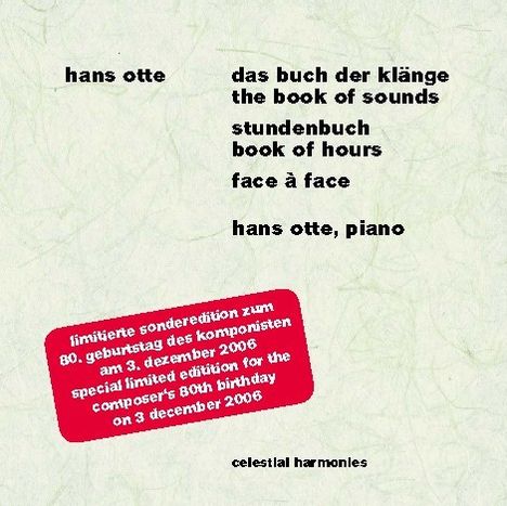 Hans Otte (1926-2007): Das Buch der Klänge I-XII, 2 CDs