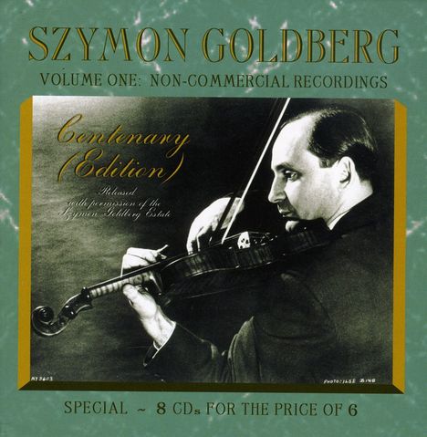 Szymon Goldberg Centenary Edition Vol.1, 8 CDs