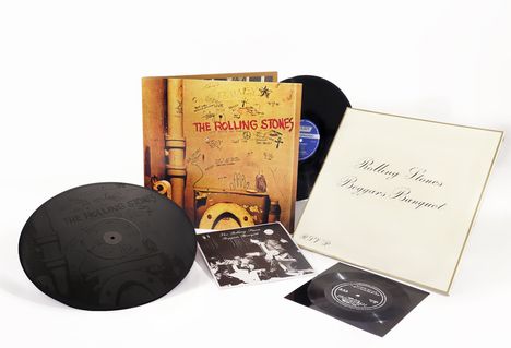 The Rolling Stones: Beggars Banquet (50th Anniversary Edition) (remastered) (180g Limited-Edition) (7"-Flexi-Single), 1 LP, 1 Single 12" und 1 Single 7"