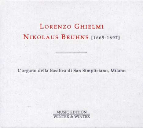Lorenzo Ghielmi - Nikolaus Bruhns, CD