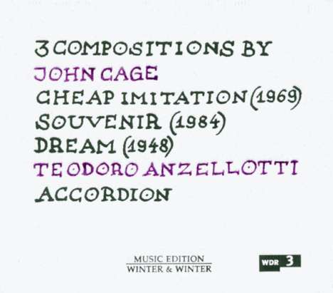 John Cage (1912-1992): Cheap Imitations für Akkordeon, CD