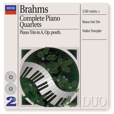 Johannes Brahms (1833-1897): Klavierquartette Nr.1-3, 2 CDs