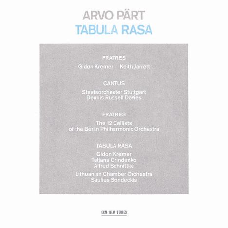 Arvo Pärt (geb. 1935): Tabula Rasa, CD