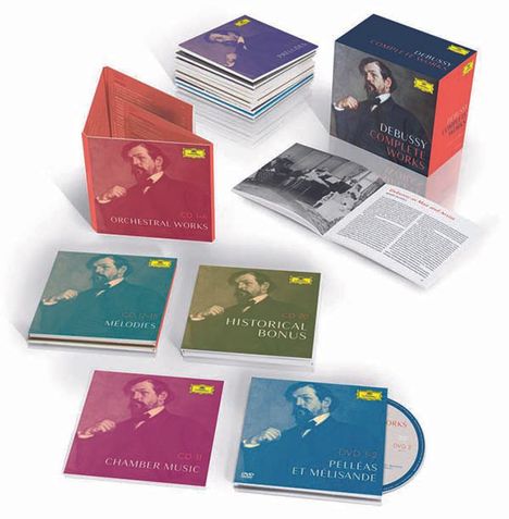 Claude Debussy (1862-1918): Debussy Complete Works, 22 CDs und 2 DVDs