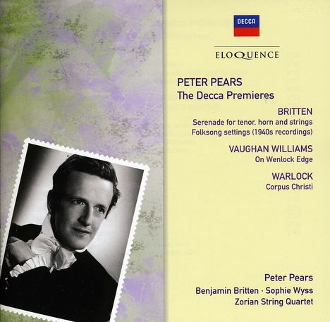 Peter Pears - The Decca Premieres, CD