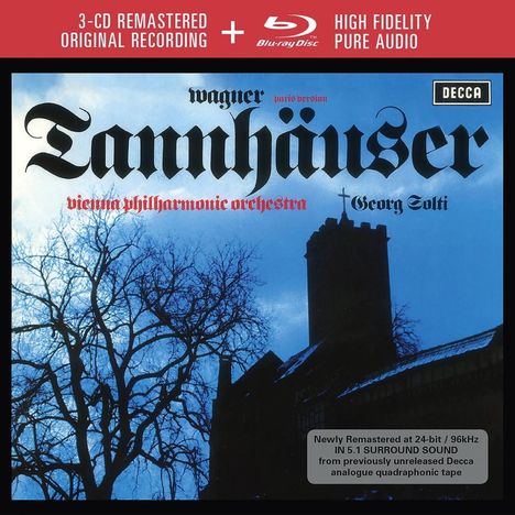 Richard Wagner (1813-1883): Tannhäuser (Deluxe-Ausgabe mit Blu-ray Audio), 3 CDs und 1 Blu-ray Audio