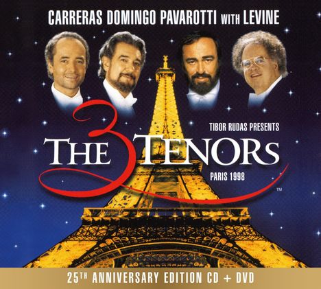 Carreras,Domingo,Pavarotti - Paris Juli 1998 (25th Anniversary Edition mit DVD), 1 CD und 1 DVD