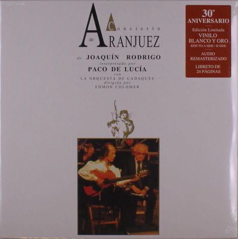 Paco De Lucía (1947-2014): Concierto De Aranjuez (remastered) (Limited Edition) (White &amp; Gold Vinyl), LP