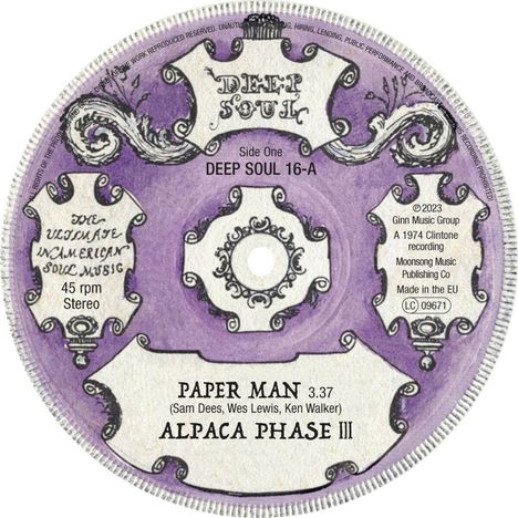 Alpaca Phase III: Paper Man (7inch Single), Single 7"