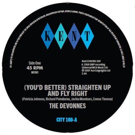 The Devonnes: Straighten Up And Fly Right (7inch-Single), Single 7"