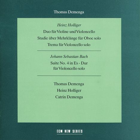 Heinz Holliger (geb. 1939): Kammermusik, CD