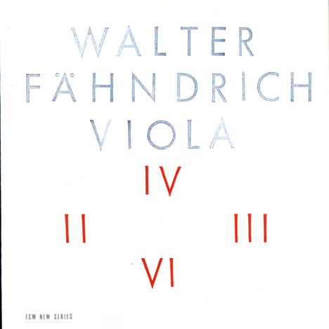 Walter Fähndrich (geb. 1944): Viola, CD