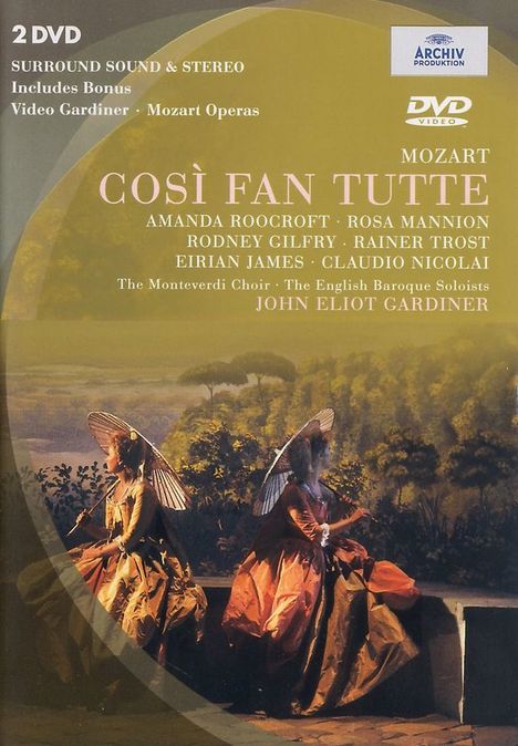 Wolfgang Amadeus Mozart (1756-1791): Cosi fan tutte, 2 DVDs