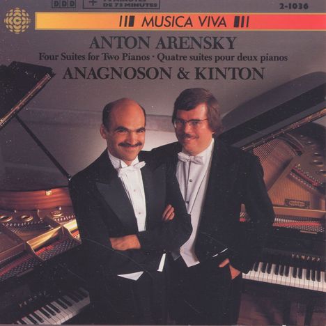 Anton Arensky (1861-1906): Suiten Nr.1-4 für 2 Klaviere, CD