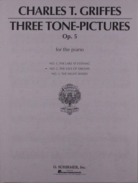 Charles Tomlinson Griffes: Vale Of Dreams Op.5 No.2, Noten