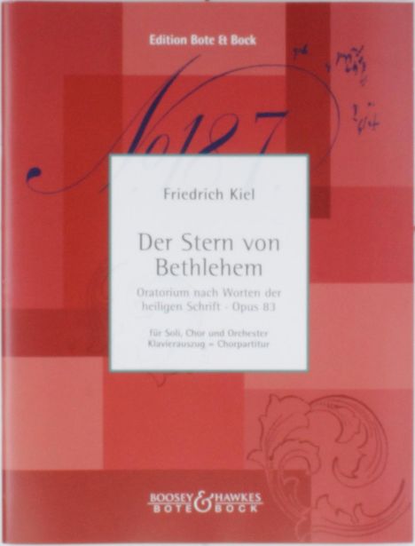 Der Stern von Bethlehem op. 83, Noten