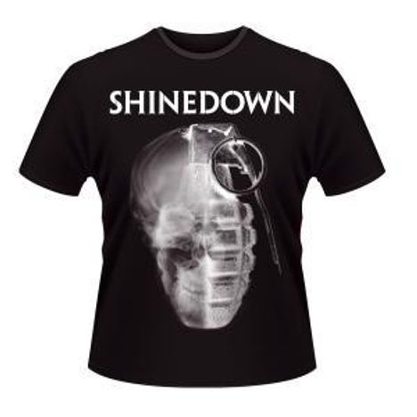 Shinedown: Skull Grenade T-Shirt Black S, T-Shirt