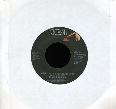 Elvis Presley (1935-1977): Can't Help Falling In Love, Single 7"