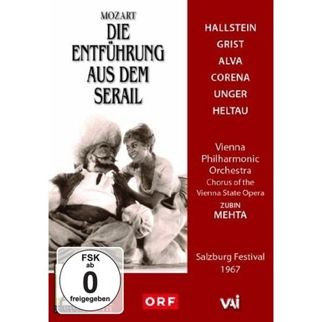 Wolfgang Amadeus Mozart (1756-1791): Die Entführung aus dem Serail, DVD