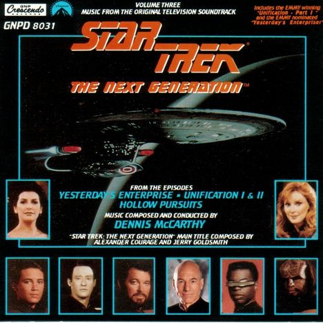 Filmmusik: Star Trek: The Next Generation Vol.3, CD