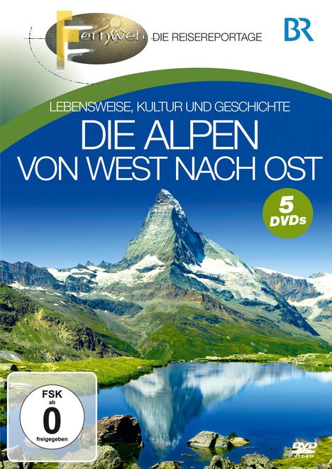 Die Alpen - Von West nach Ost, 5 DVDs