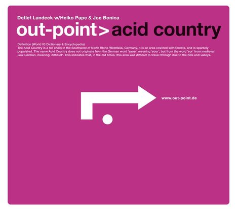 Out-Point: Acid Country, CD