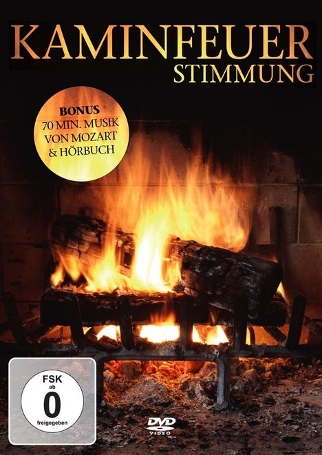 Kaminfeuer-Stimmung (mit Musik- oder Hörbuch-Tonspur), DVD