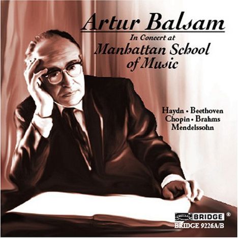 Artur Balsam in Concert at Mahattan School of Music, CD