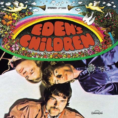 Text: "Eden's Children", "STEREO LP 5688". Bunte, psychedelische Illustration mit drei Männern unten.