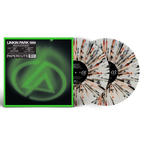 Linkin Park: Papercuts (Singles Collection 2000 - 2023) (Limited Indie Exclusive Edition) (Clear, Black &amp; Red Splatter Vinyl), 2 LPs
