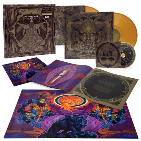 Mastodon: Crack The Skye (15th Anniversary) (Limited Deluxe Edition) (Gold Vinyl), 2 LPs und 1 Blu-ray Disc